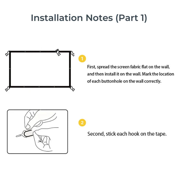 CinemaGlow™ Portable Projection Screen